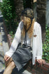 【RESTOCK】BOHO BEADED SUMMER MESH ZIP-UP HOODIE -IVORY- *Last1